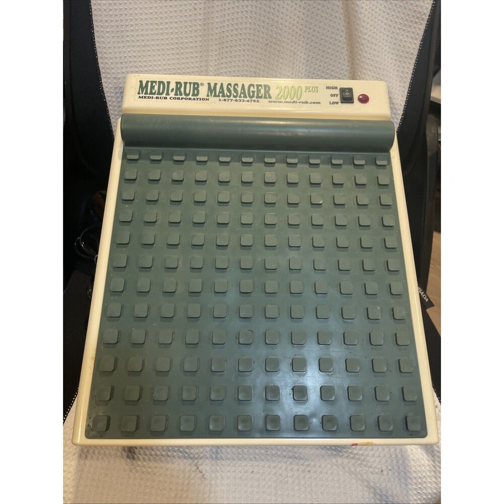 Medi-Rub Massager 2000 Plus MR-3F 2 Speed Vibrating Foot Massager MADE USA Works